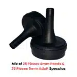 Mix of 50 Reusable Cannulas (Speculas/nozzles) for Sojro Oto-dermascope - Adult & Paeds